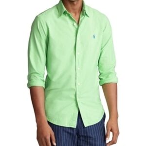 Polo by Ralph Lauren Light Green Button-Down Oxford Shirt